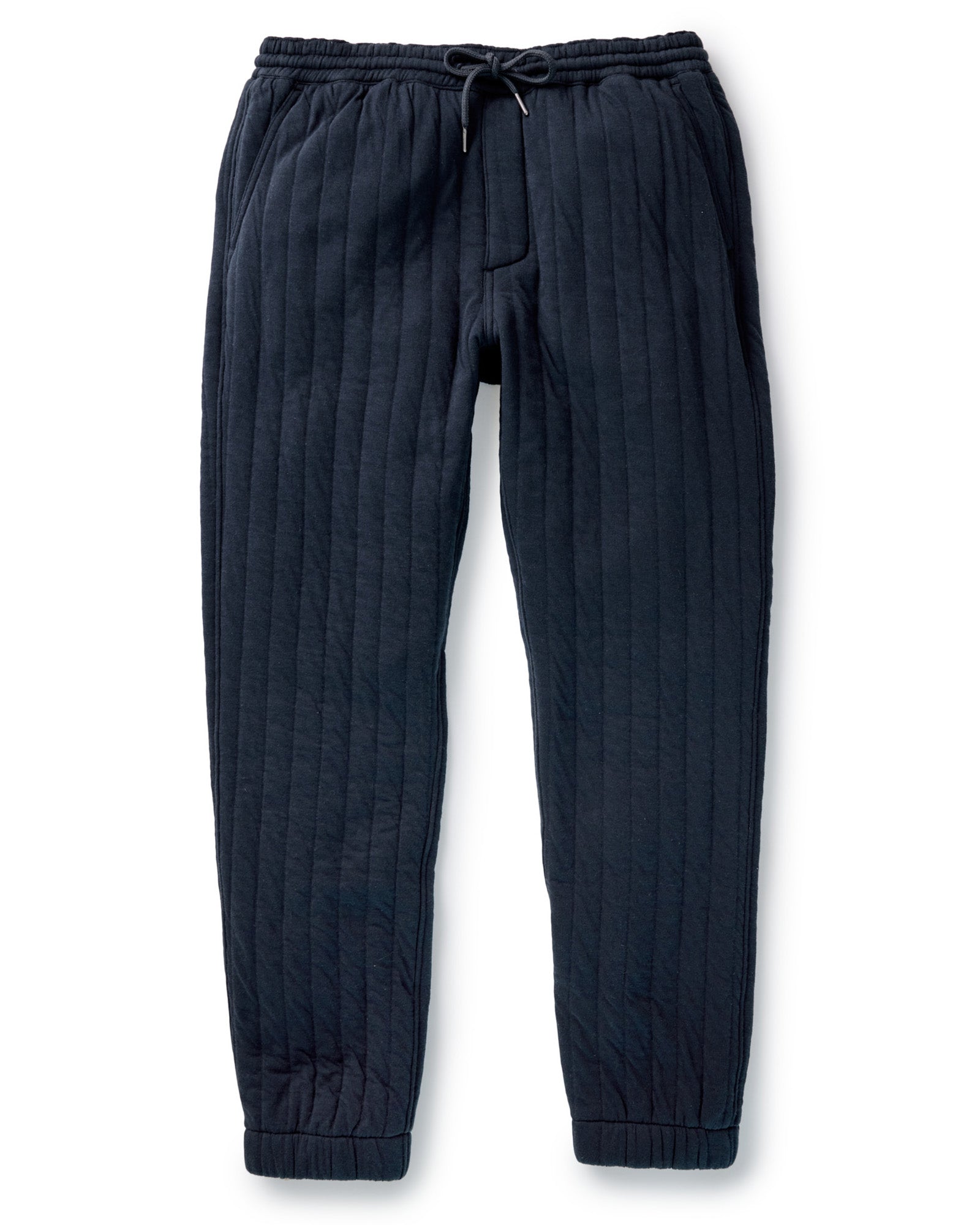 The Apres Pant in Heather Midnight Quilted Jersey