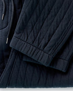 The Apres Pant in Heather Midnight Quilted Jersey