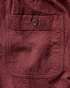 The Apres Pant in Burgundy Double Cloth