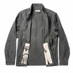 The Bomber Jacket in Washed Slate Herringbone