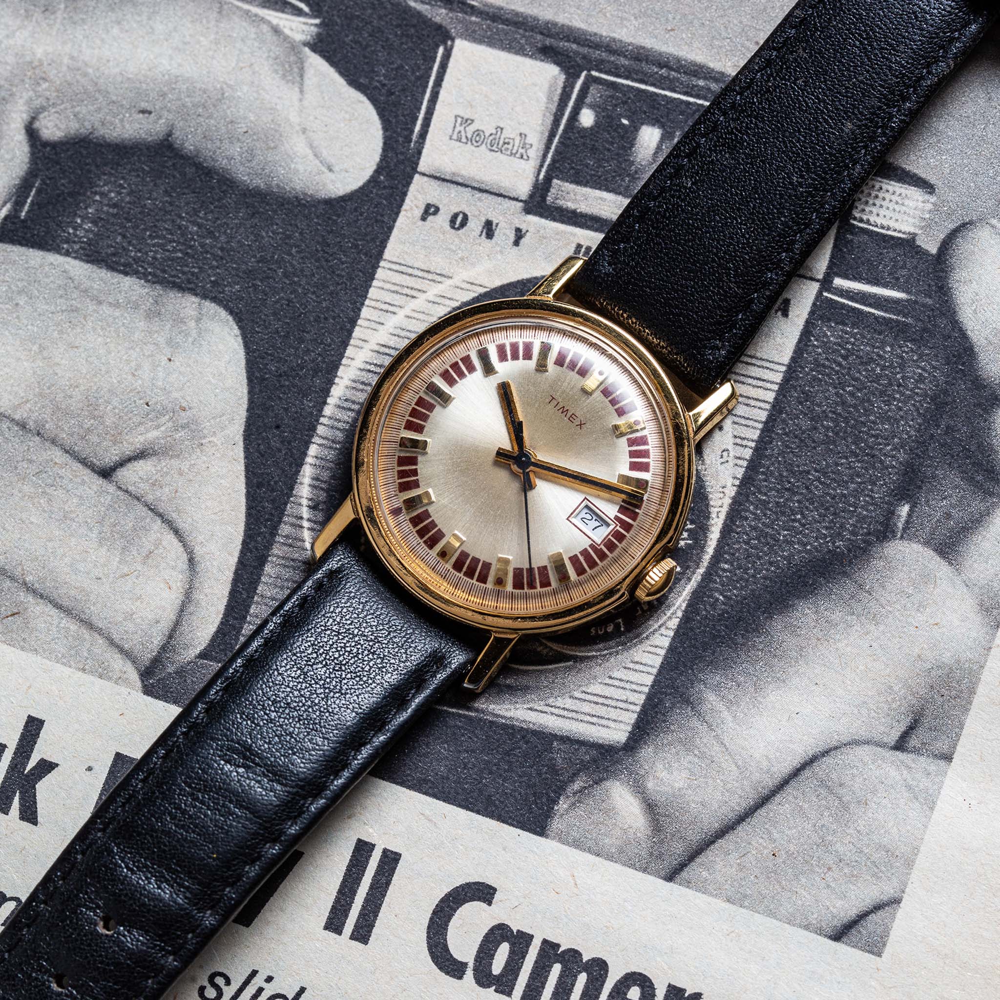 1974 Timex Mercury Calendar Gold
