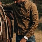 The Bomber Jacket in Field Tan Wax Canvas
