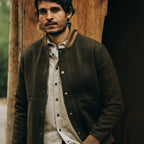 The Bomber Jacket in Olive Wool