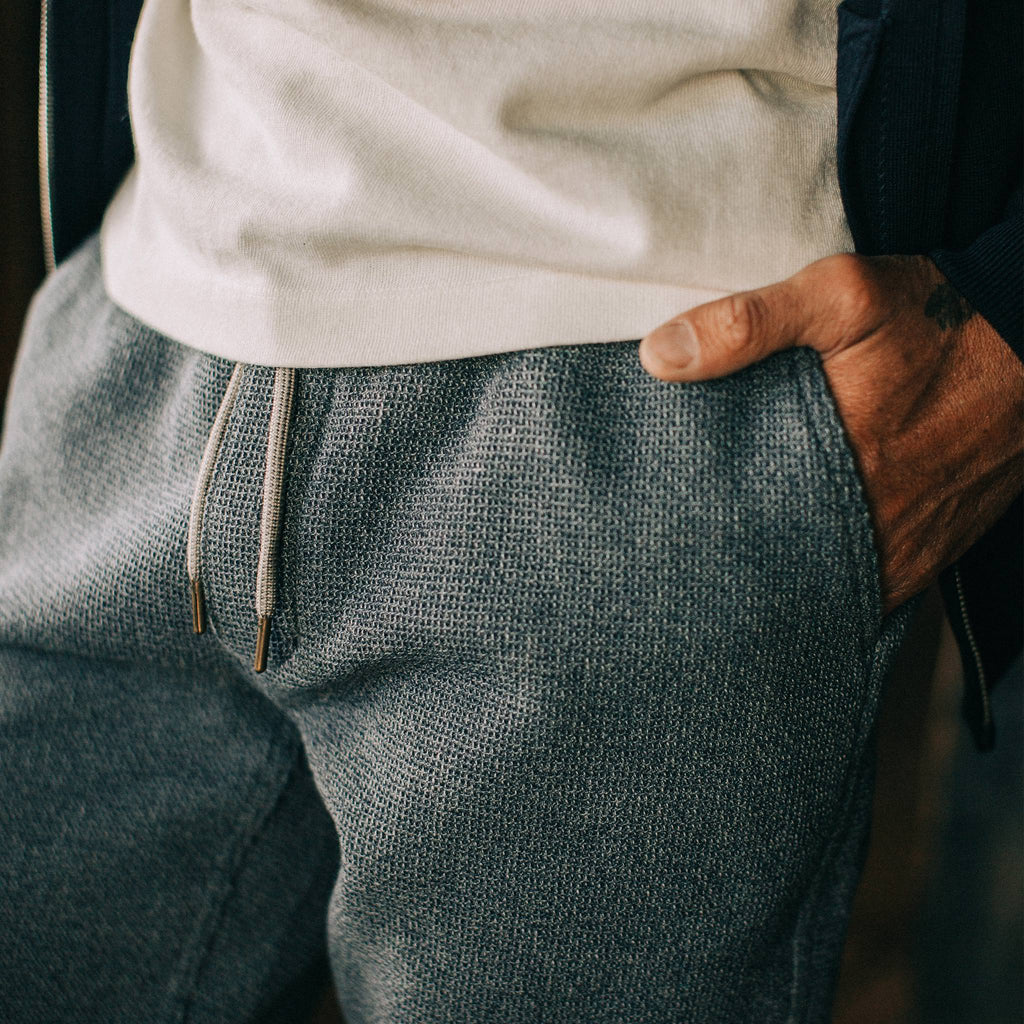 The Apres Pant in Charcoal Waffle