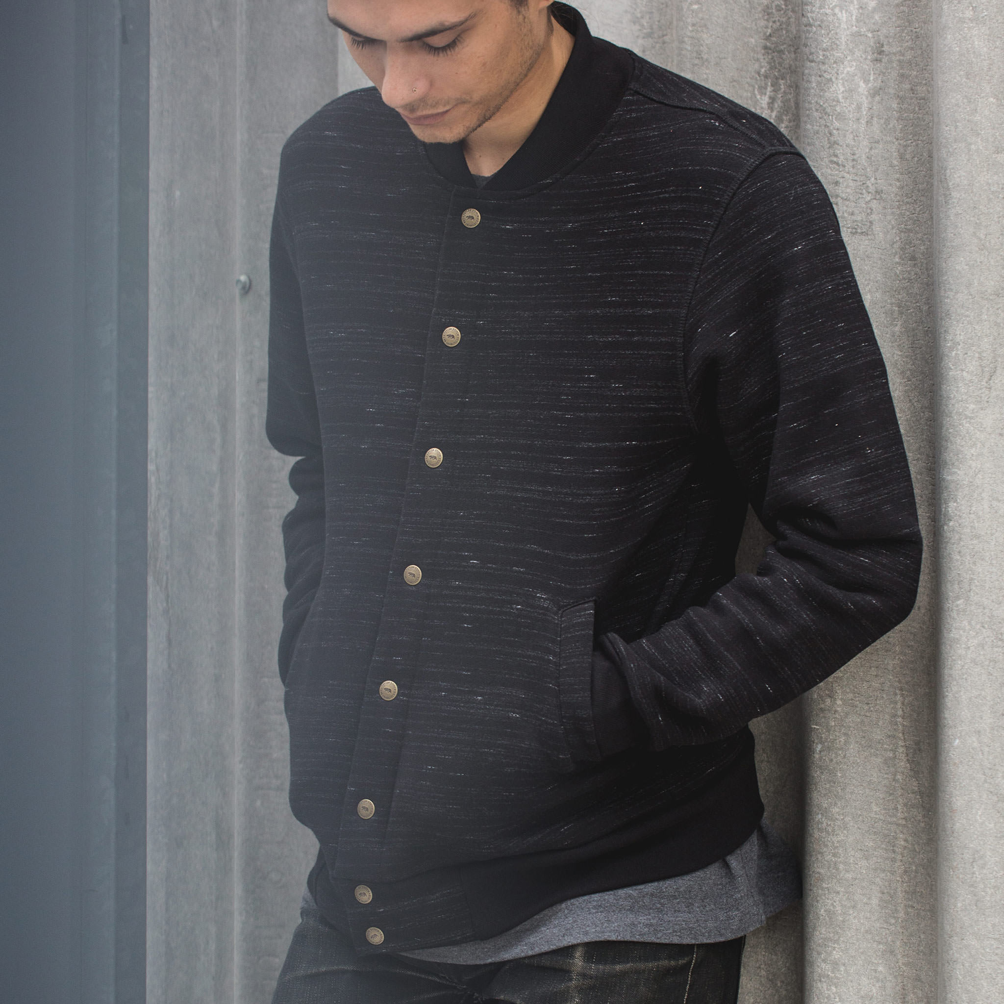 The Bomber in Black Fleece