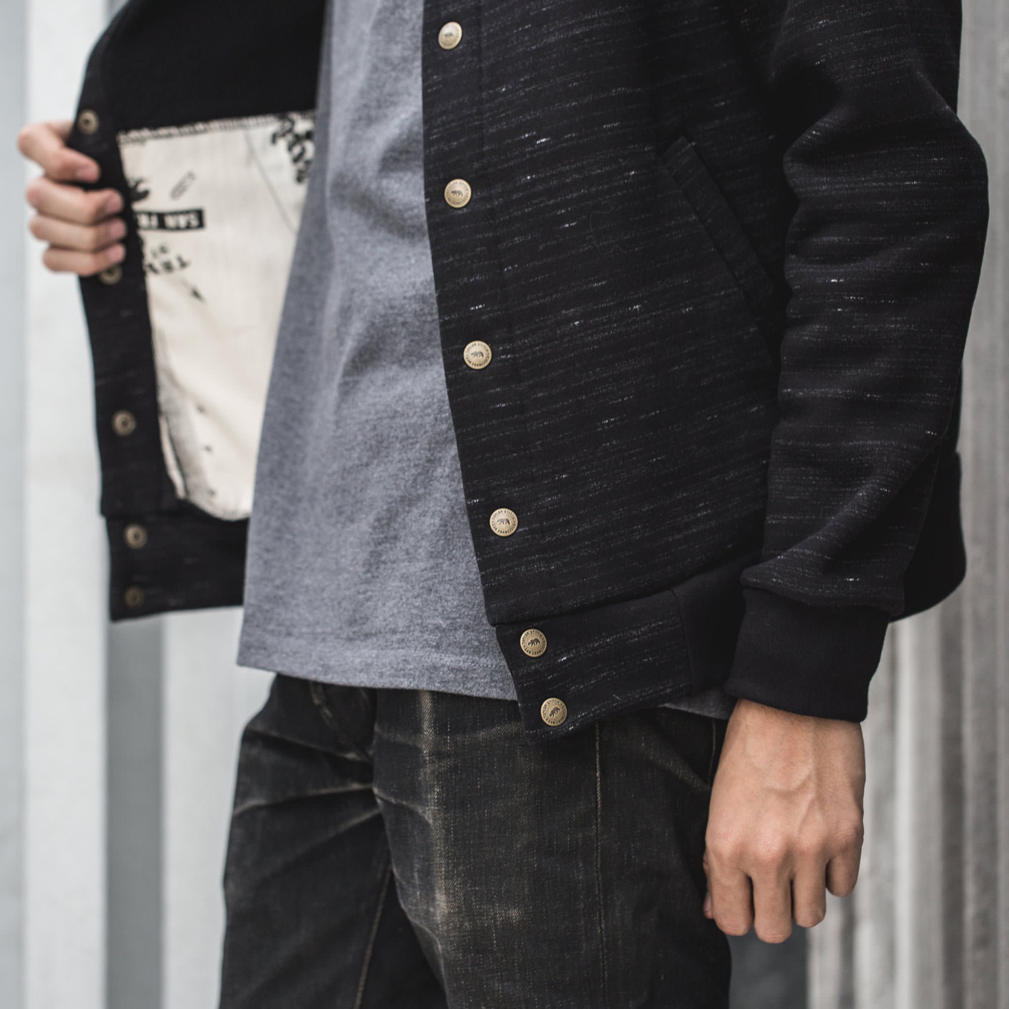 The Bomber in Black Fleece
