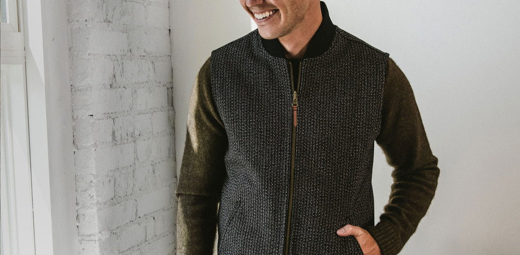 The Able Vest in Wool Beach Cloth