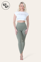 High Waisted Sculpting Leggings in Olive