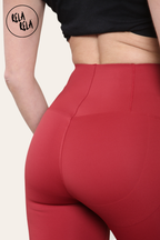 High Waisted Sculpting Leggings in Wine