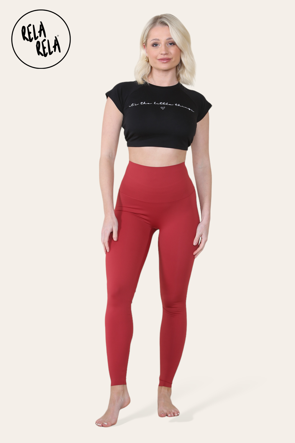 High Waisted Sculpting Leggings in Wine
