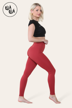 High Waisted Sculpting Leggings in Wine