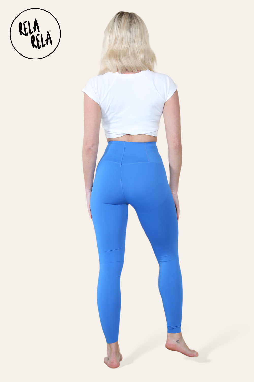 High Waisted Sculpting Leggings in Blue