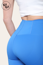 High Waisted Sculpting Leggings in Blue