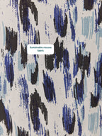 Maddie Short Sleeve Dress - Navy Ikat Print