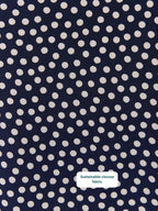 Maddie Short Sleeve Dress - Navy Polka Dot Print