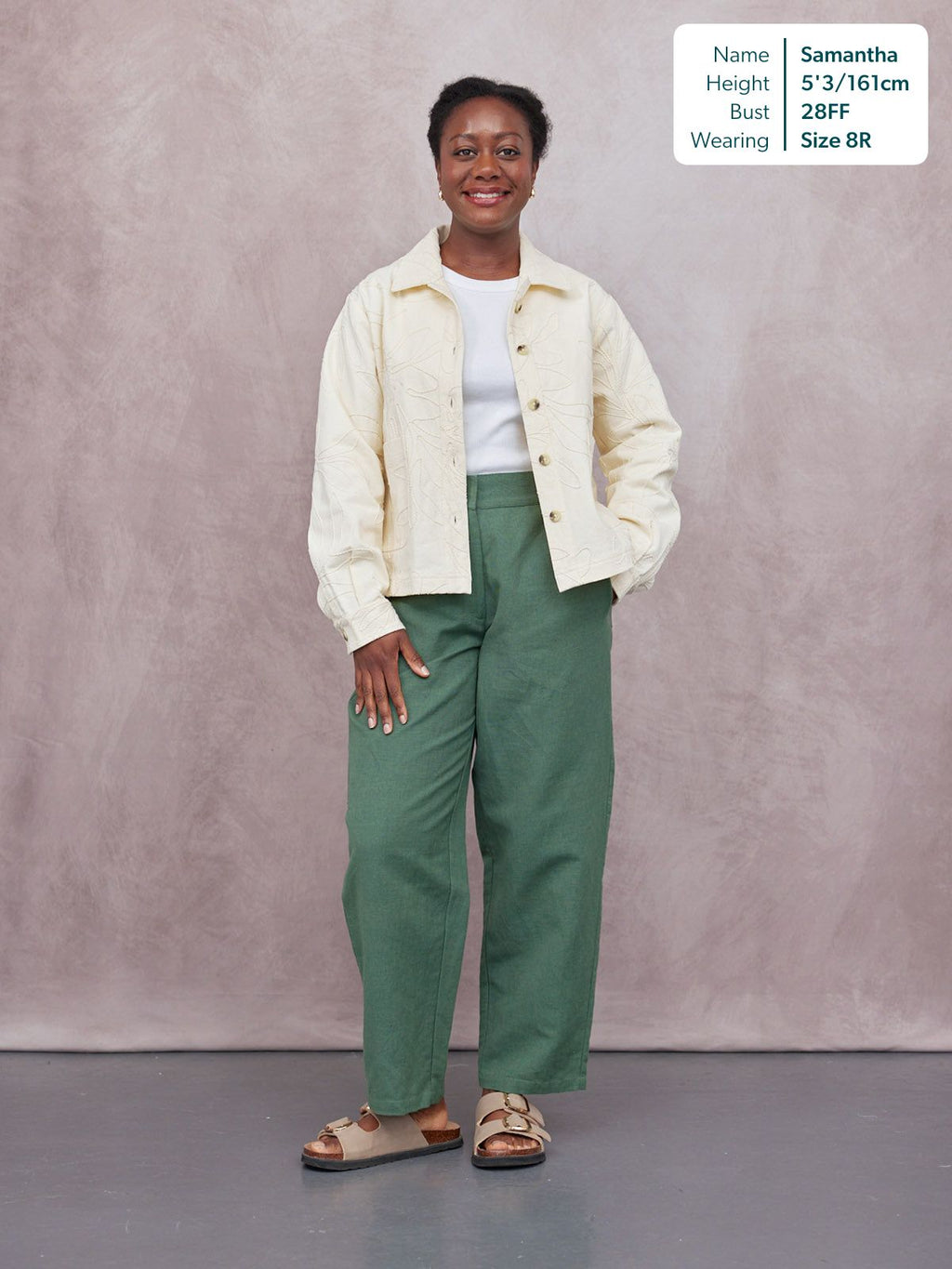 Myrtle Barrel Leg Trouser - Green