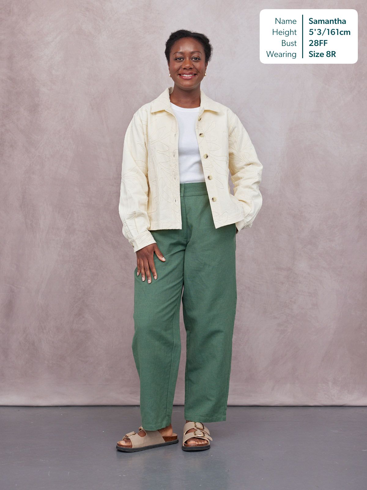 Myrtle Barrel Leg Trouser - Green