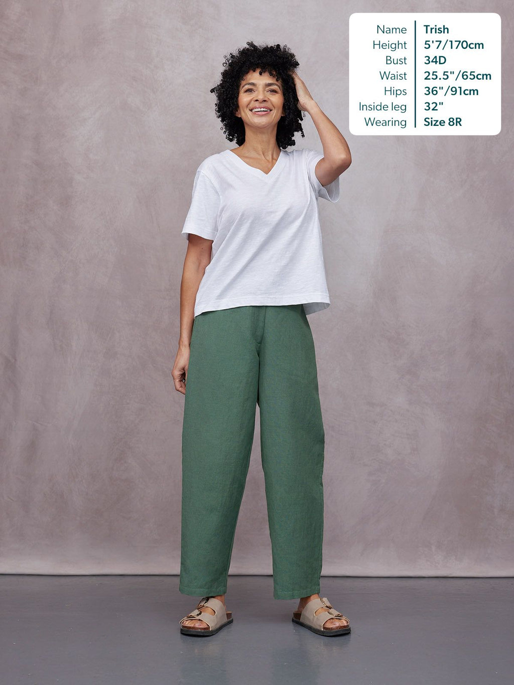Myrtle Barrel Leg Trouser - Green