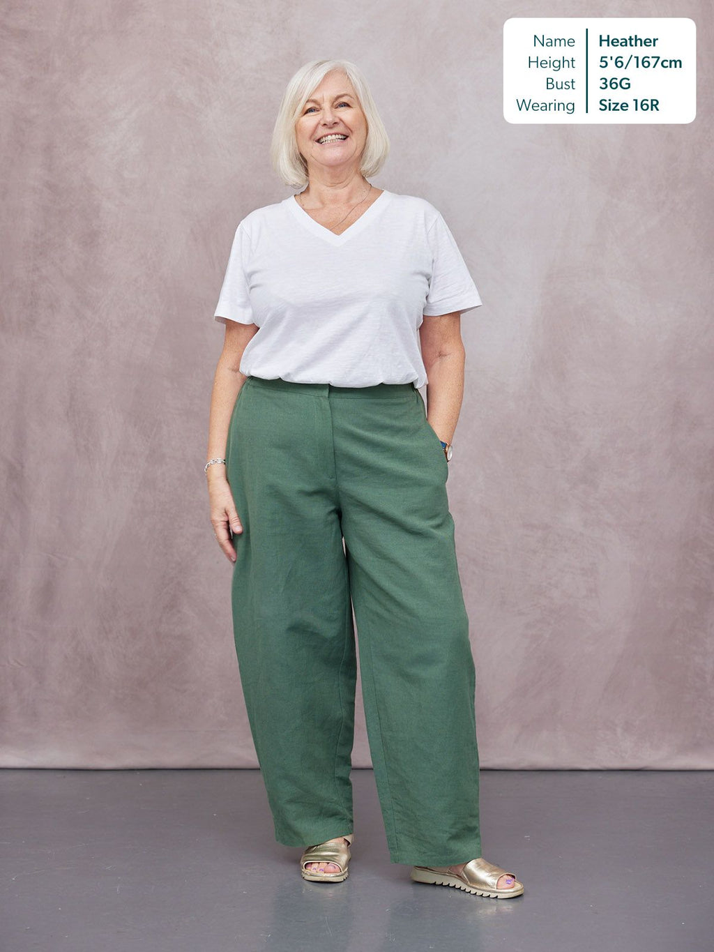 Myrtle Barrel Leg Trouser - Green