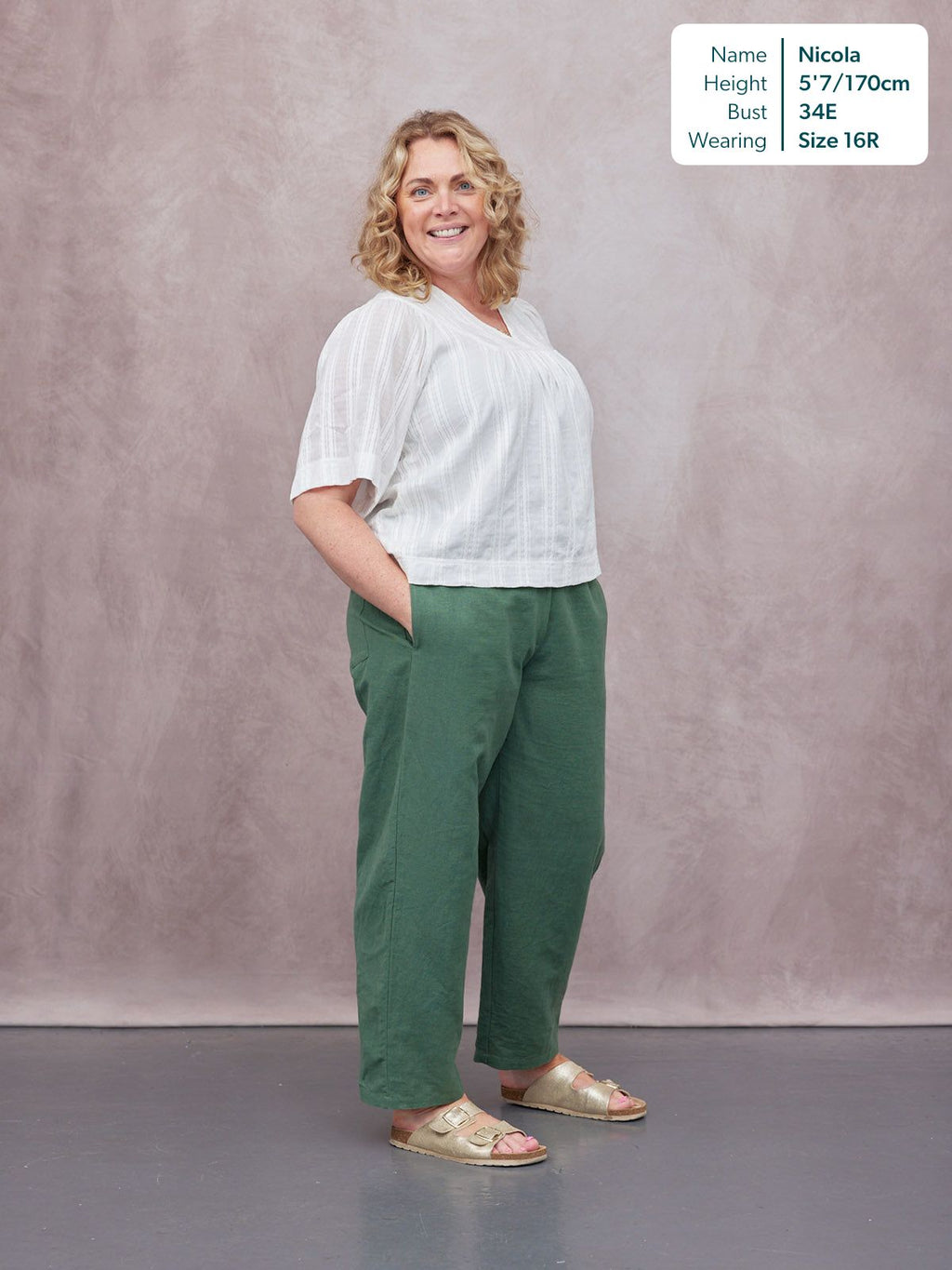 Myrtle Barrel Leg Trouser - Green