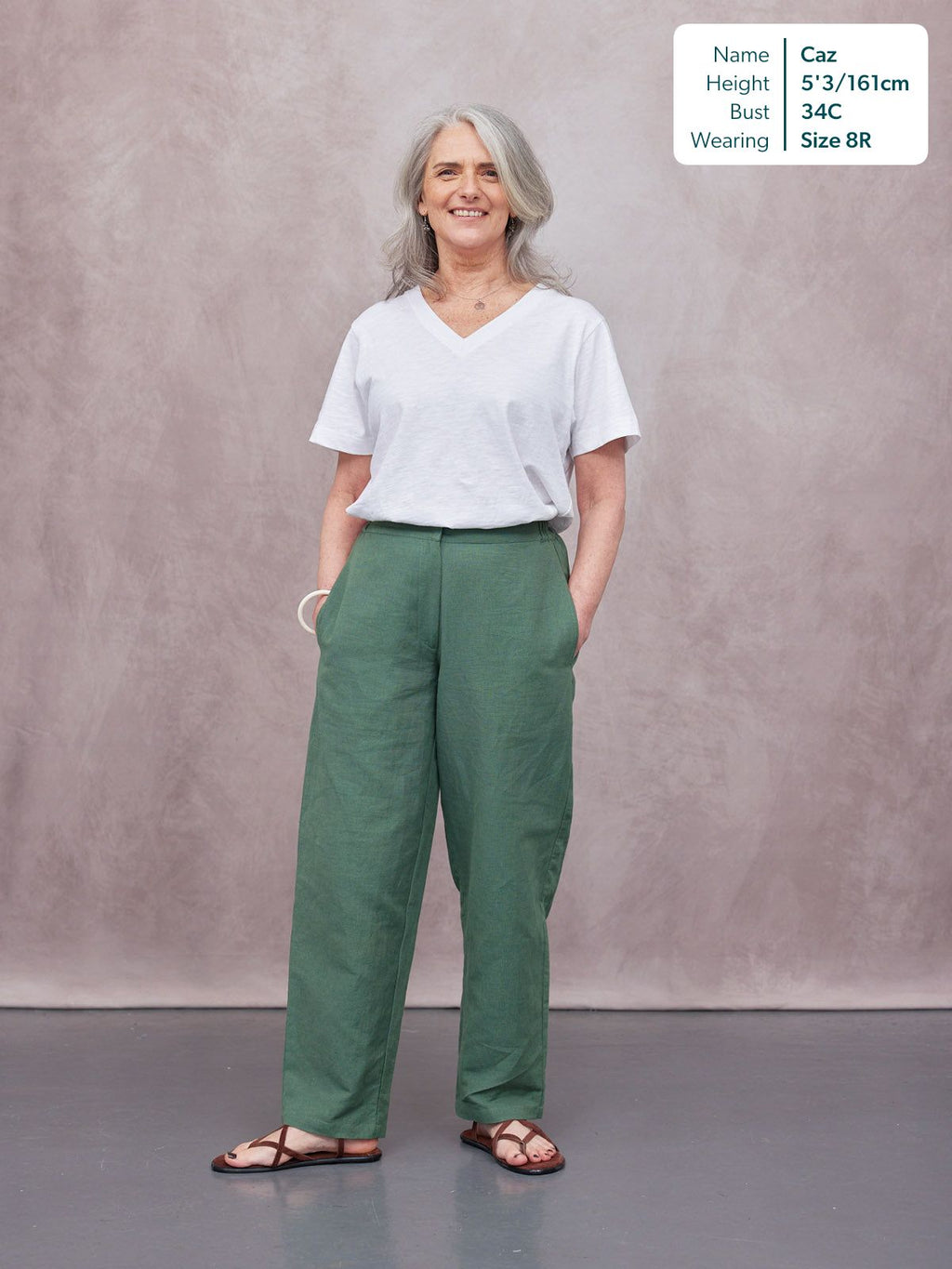 Myrtle Barrel Leg Trouser - Green