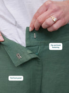 Myrtle Barrel Leg Trouser - Green