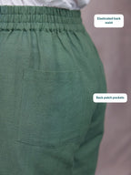 Myrtle Barrel Leg Trouser - Green