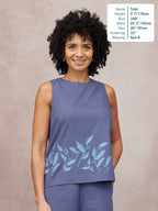 Co-Ord Embroidered Top & Trouser Bundle - Violet & Verity - Blue