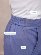 Co-Ord Embroidered Top & Trouser Bundle - Violet & Verity - Blue