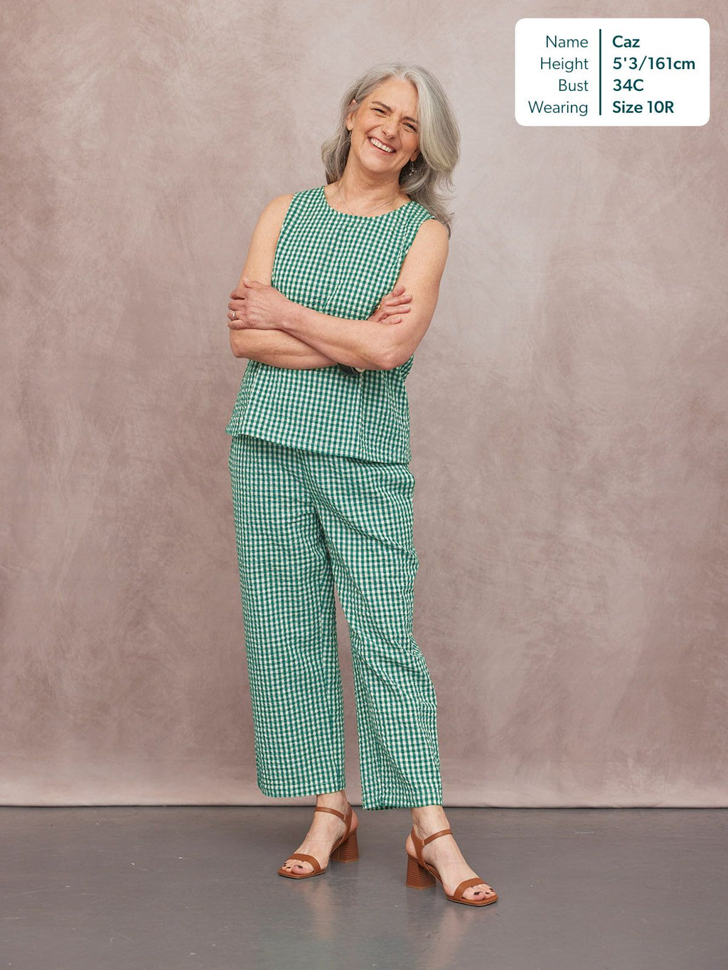 Rhianna Culotte - Green Gingham