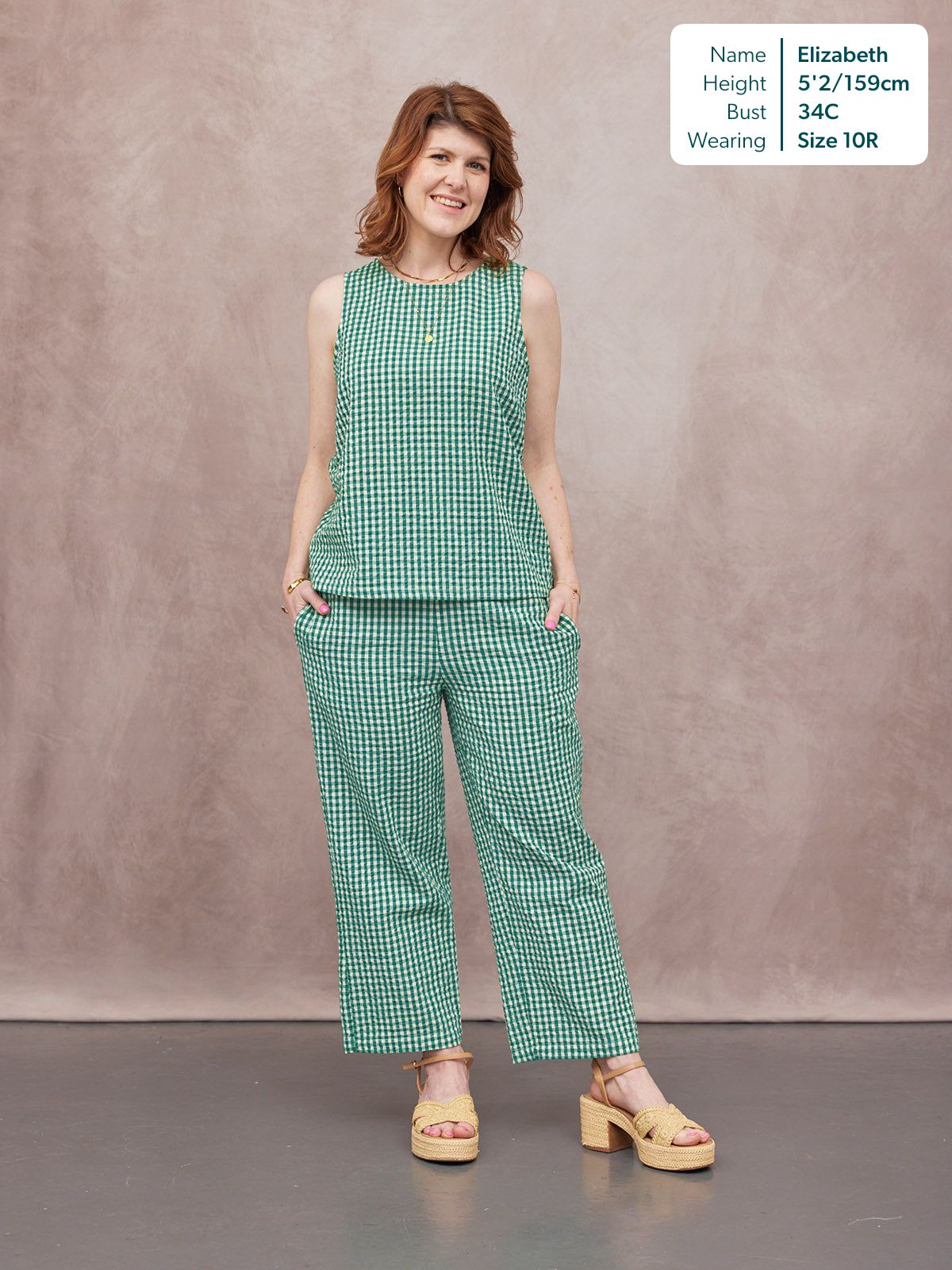 Rhianna Culotte - Green Gingham
