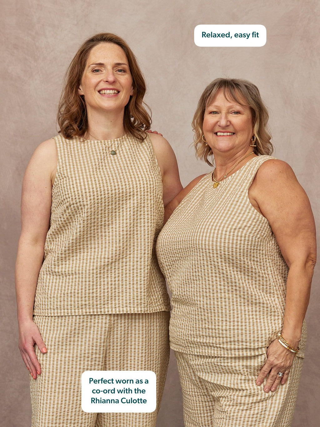 Ruby Tank Top - Brown Gingham