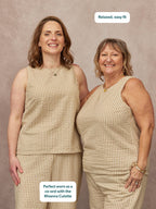 Ruby Tank Top - Brown Gingham