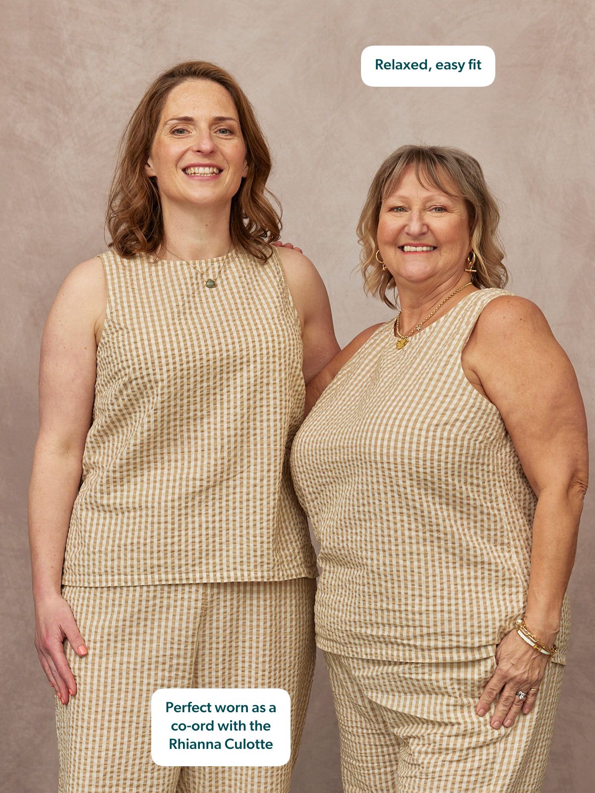 Ruby Tank Top - Brown Gingham