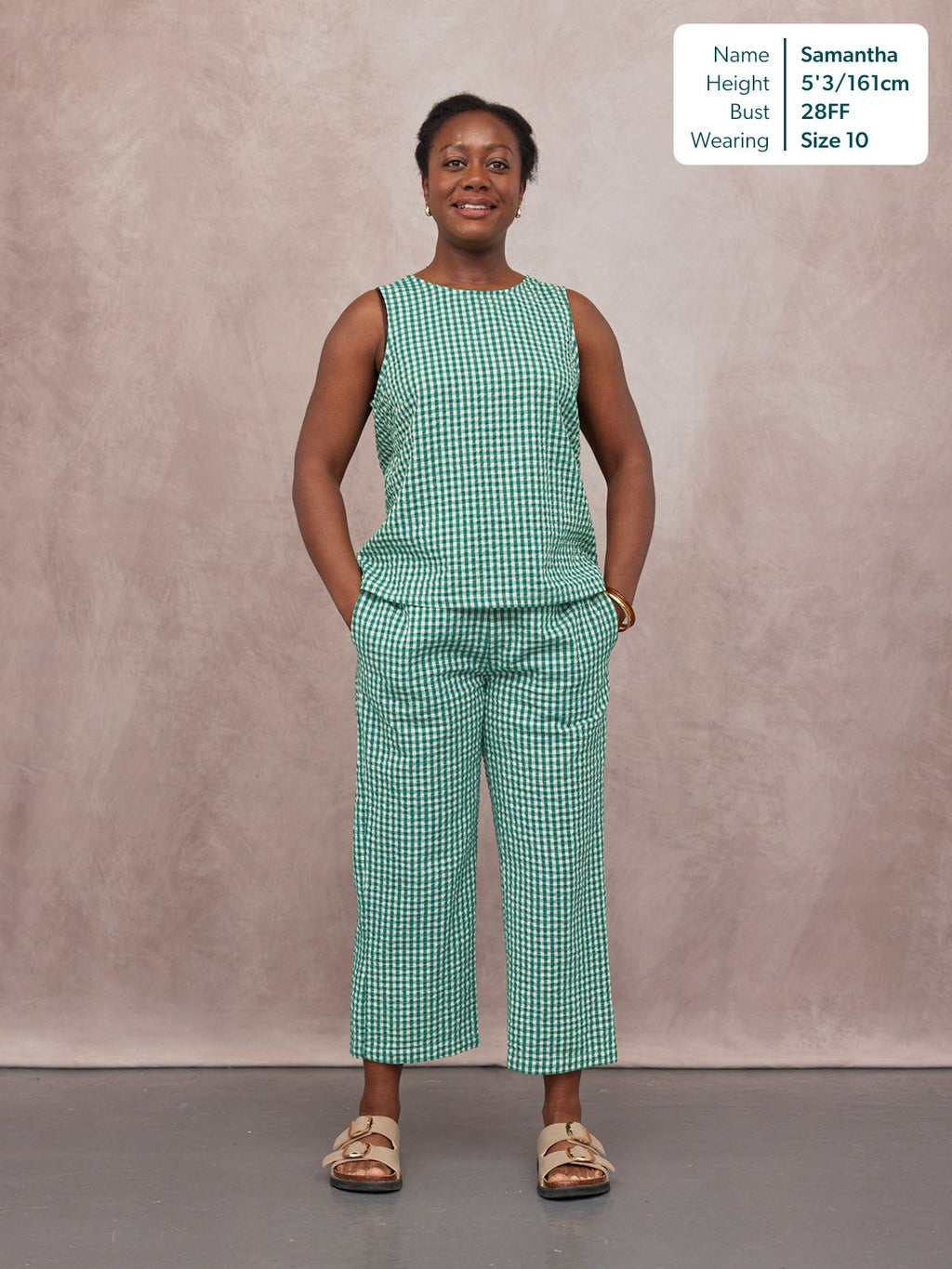 Ruby Tank Top - Green Gingham