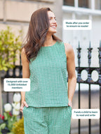 Ruby Tank Top - Green Gingham