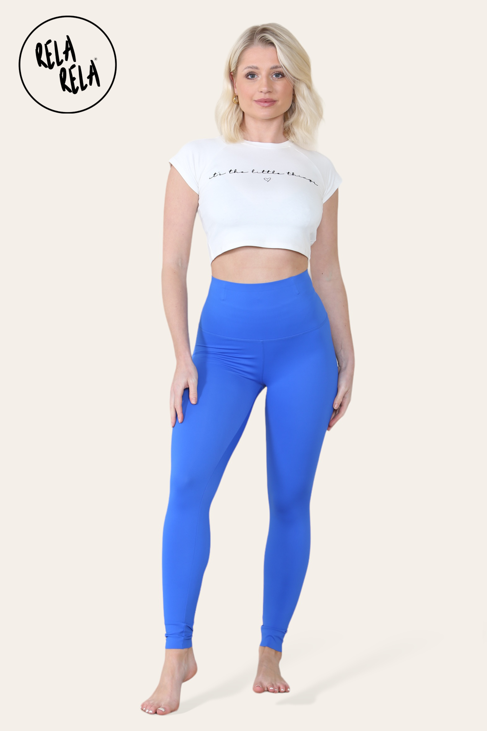 High Waisted Sculpting Leggings in Royal Blue