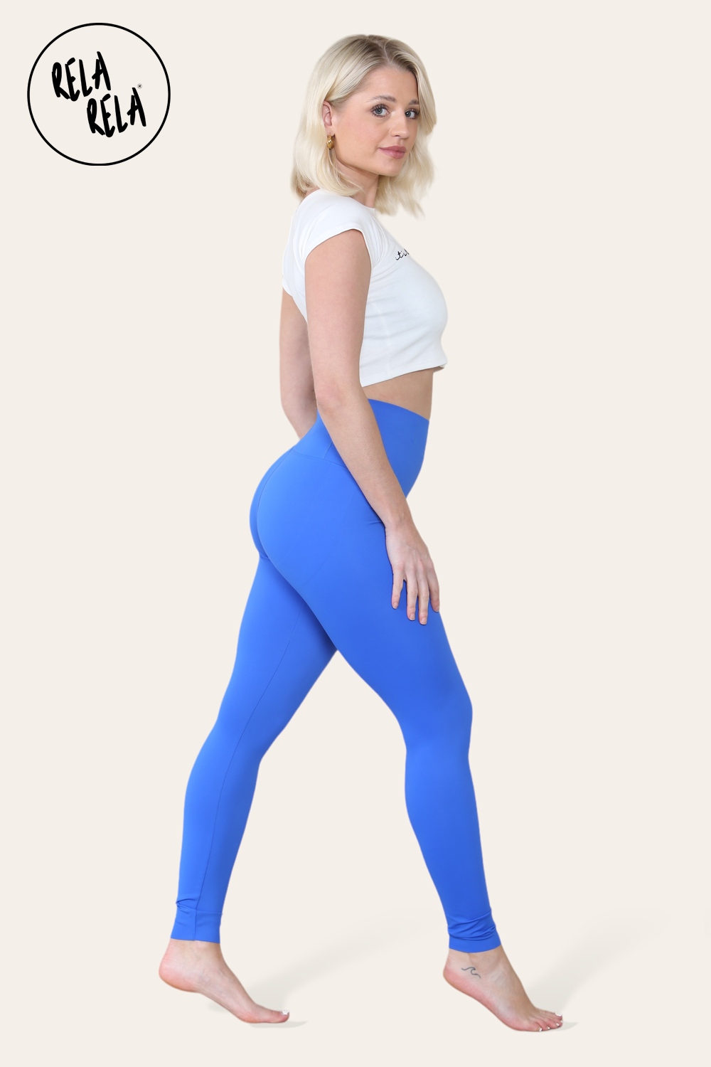 High Waisted Sculpting Leggings in Royal Blue