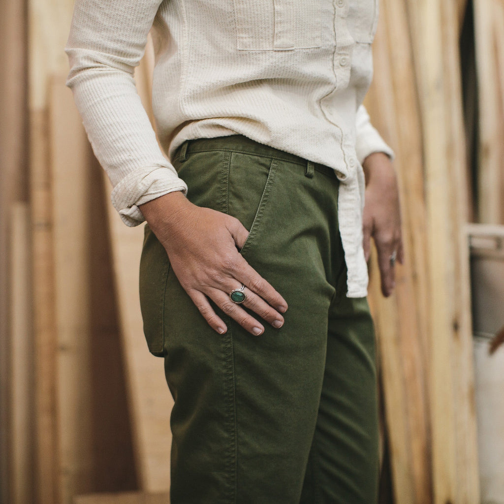 The Abel Pant in Army Green