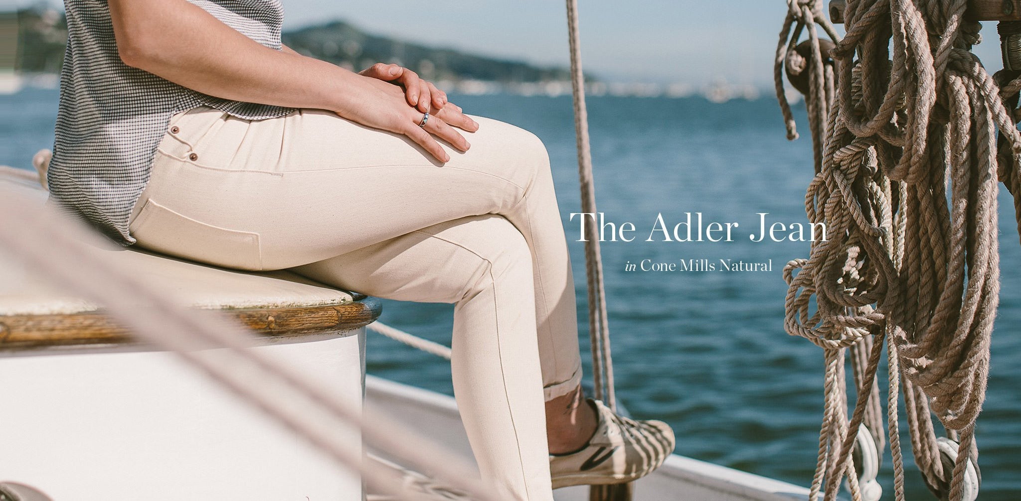 The Adler Jean in Cone Mills Natural