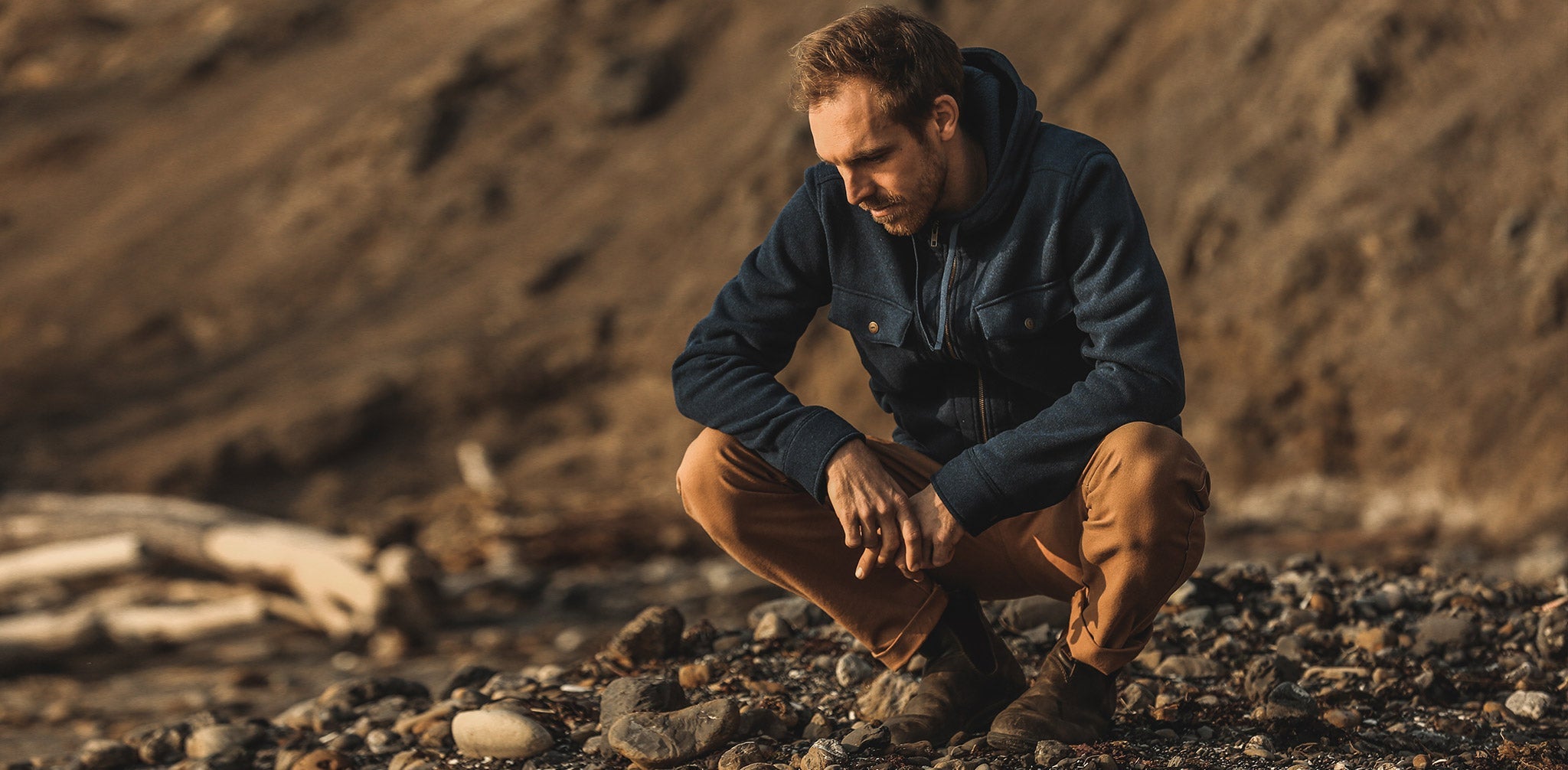 The Big Sur Hoodie in Heather Navy