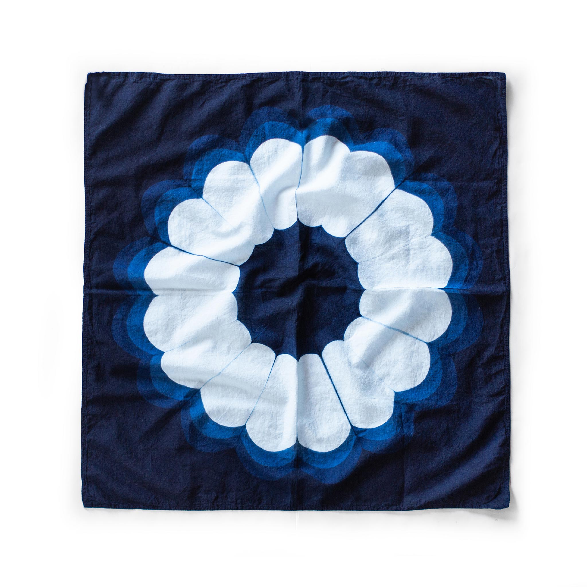 The Bandana in Natural Indigo Petal