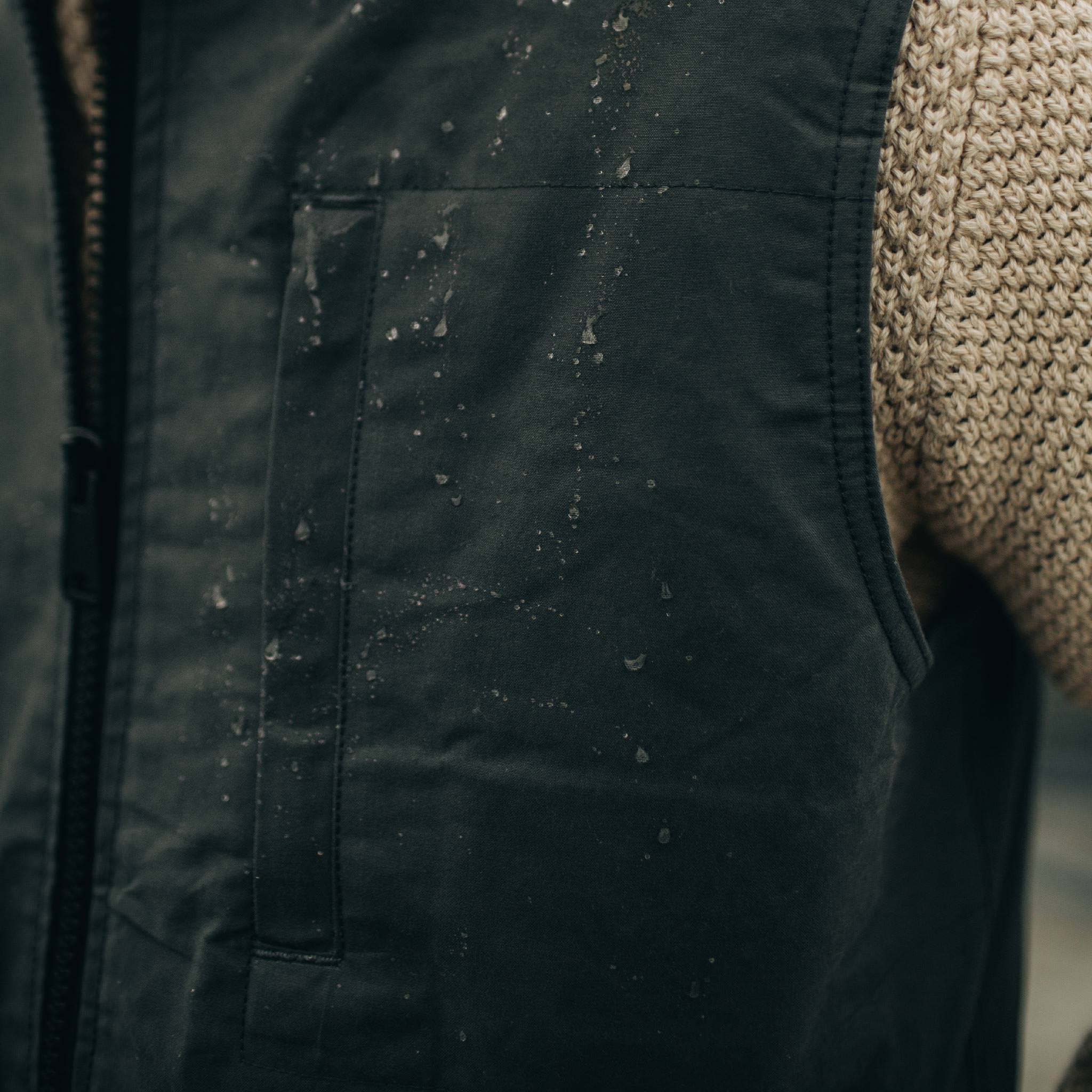 The Anchorage Vest in Charcoal Dry Wax
