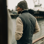 The Anchorage Vest in Charcoal Dry Wax