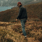The Bomber Jacket in Waxed Navy