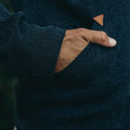 The Après Hoodie in Indigo Waffle
