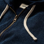 The Après Hoodie in Indigo Waffle