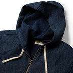 The Après Hoodie in Indigo Waffle