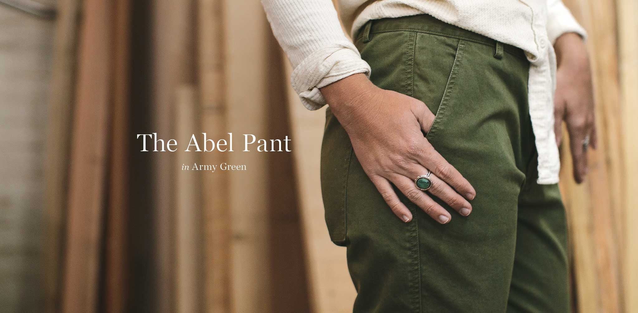The Abel Pant in Army Green